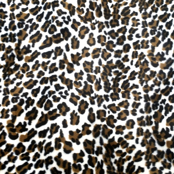 Snow Leopard Polyester Velboa